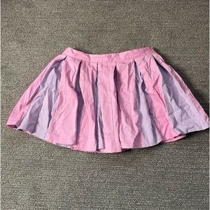 pink/purple pleaded skirt